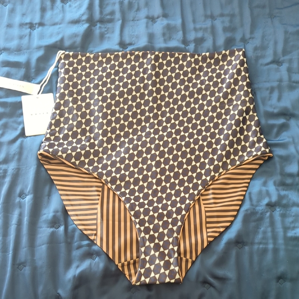 Baiia Reversibe Geometric Bikini Bottom Size 16
